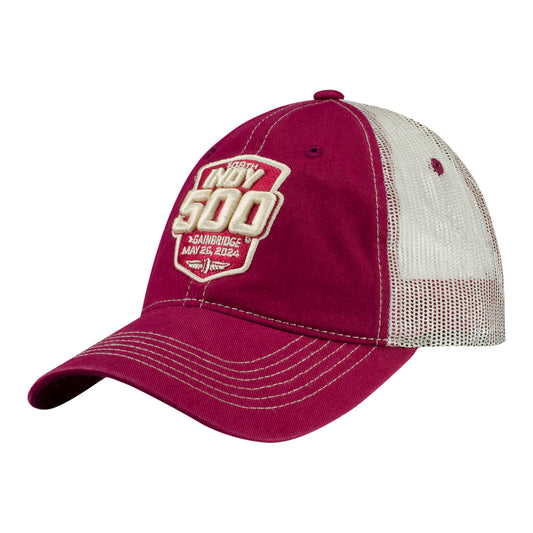 2024 Indy 500 Slouch Meshback Hat - Angled Left Side View