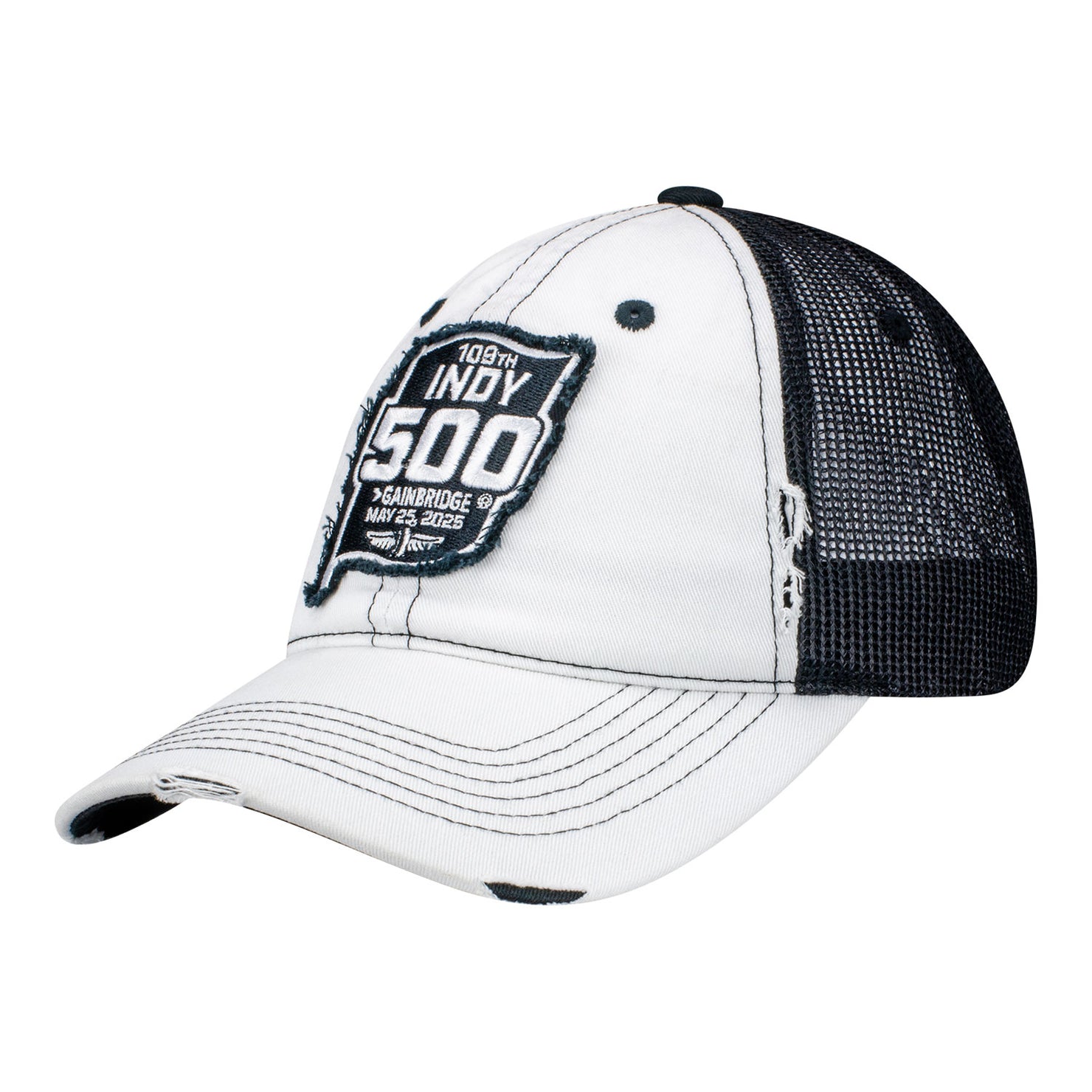 2025 Indy 500 Distressed Meshback Hat - Front left view