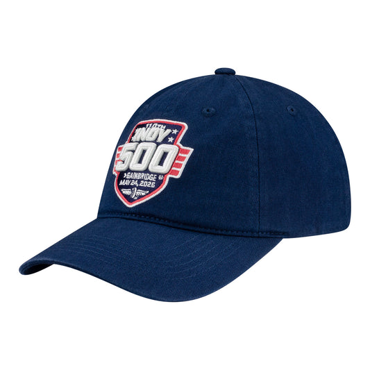 2026 Indy 500 Event Slouch Navy Hat in Blue - Front Left View