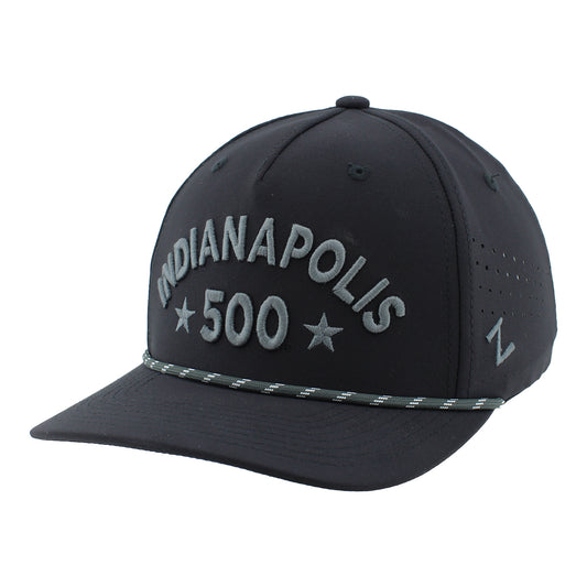 Indianapolis 500 2026 Rope Hat in Black - Front left View