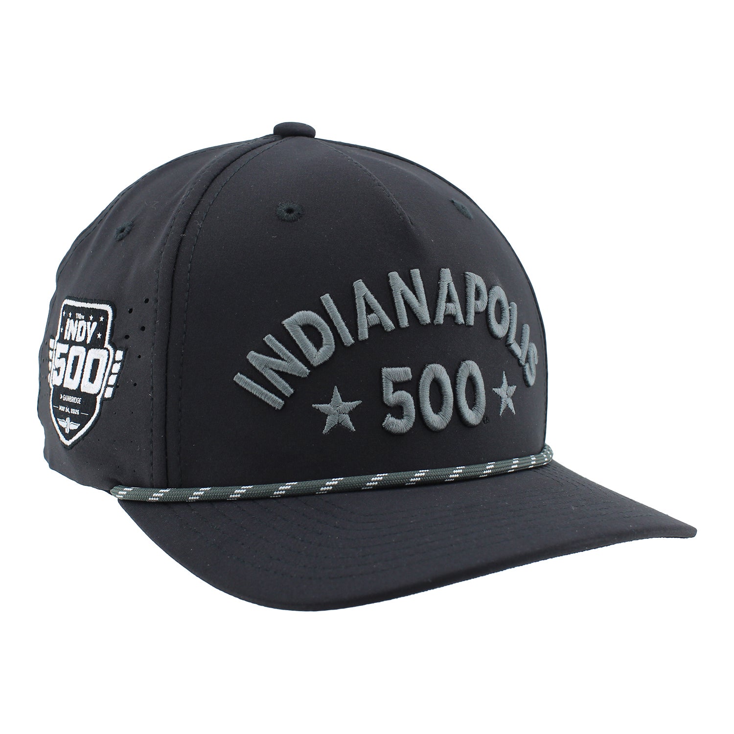 Indianapolis 500 2026 Rope Hat in Black - Front Right View
