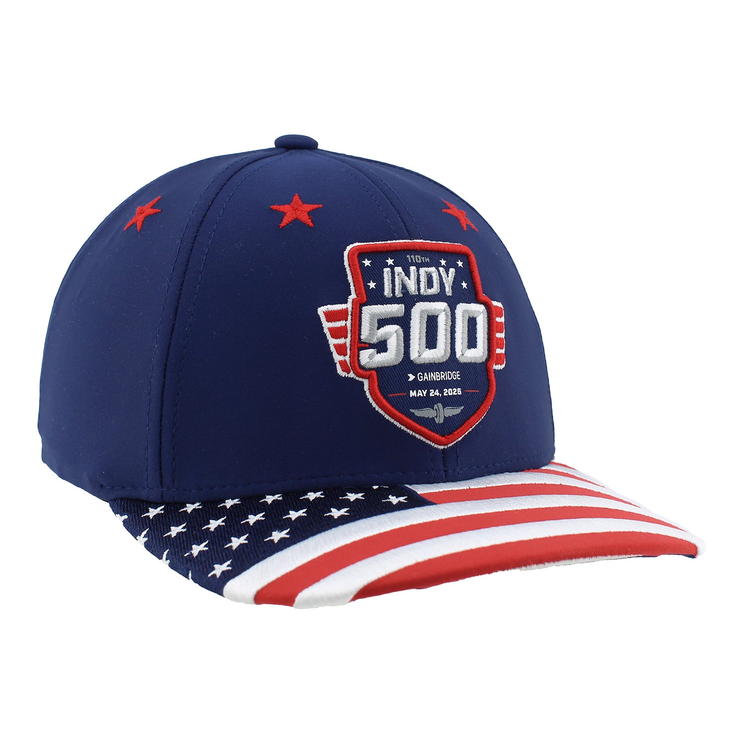110th Indy 500 Americana Hat in Blue - Front Right View