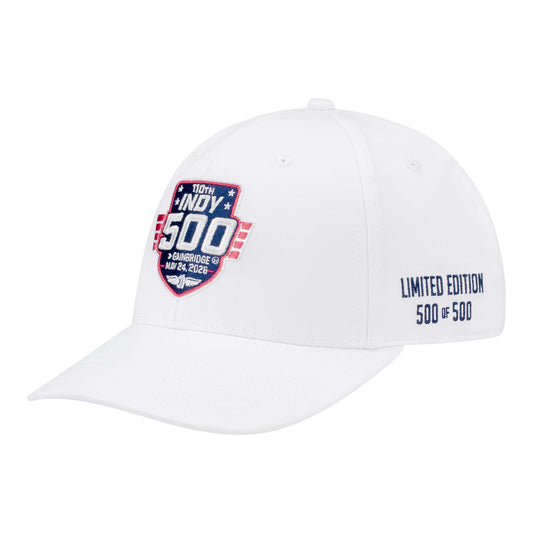 2026 Indy 500 Starting Field White Hat - Front Left View