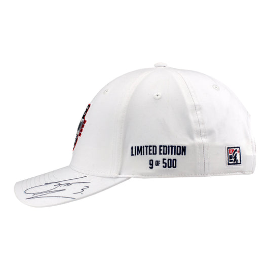 2026 Indy 500 LE #9 Starting Field Hat Autographed by Scott McLaughlin in White - left side View