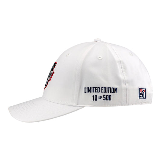 2026 Indy 500 LE #10 Starting Field Hat Autographed by Scott Dixon in White - Left Side View