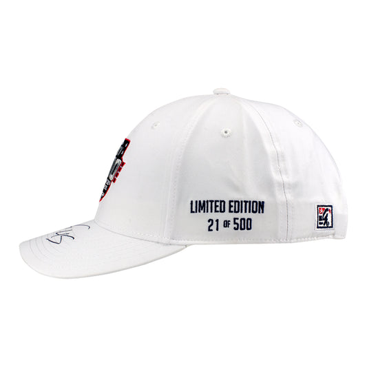 2026 Indy 500 LE #21 Starting Field Hat Autographed by Louis Foster in White - Front View
