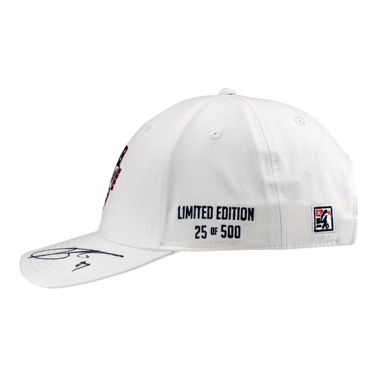 2026 Indy 500 LE #25 Starting Field Hat Autographed by Kyle Kirkwood in White - left side view