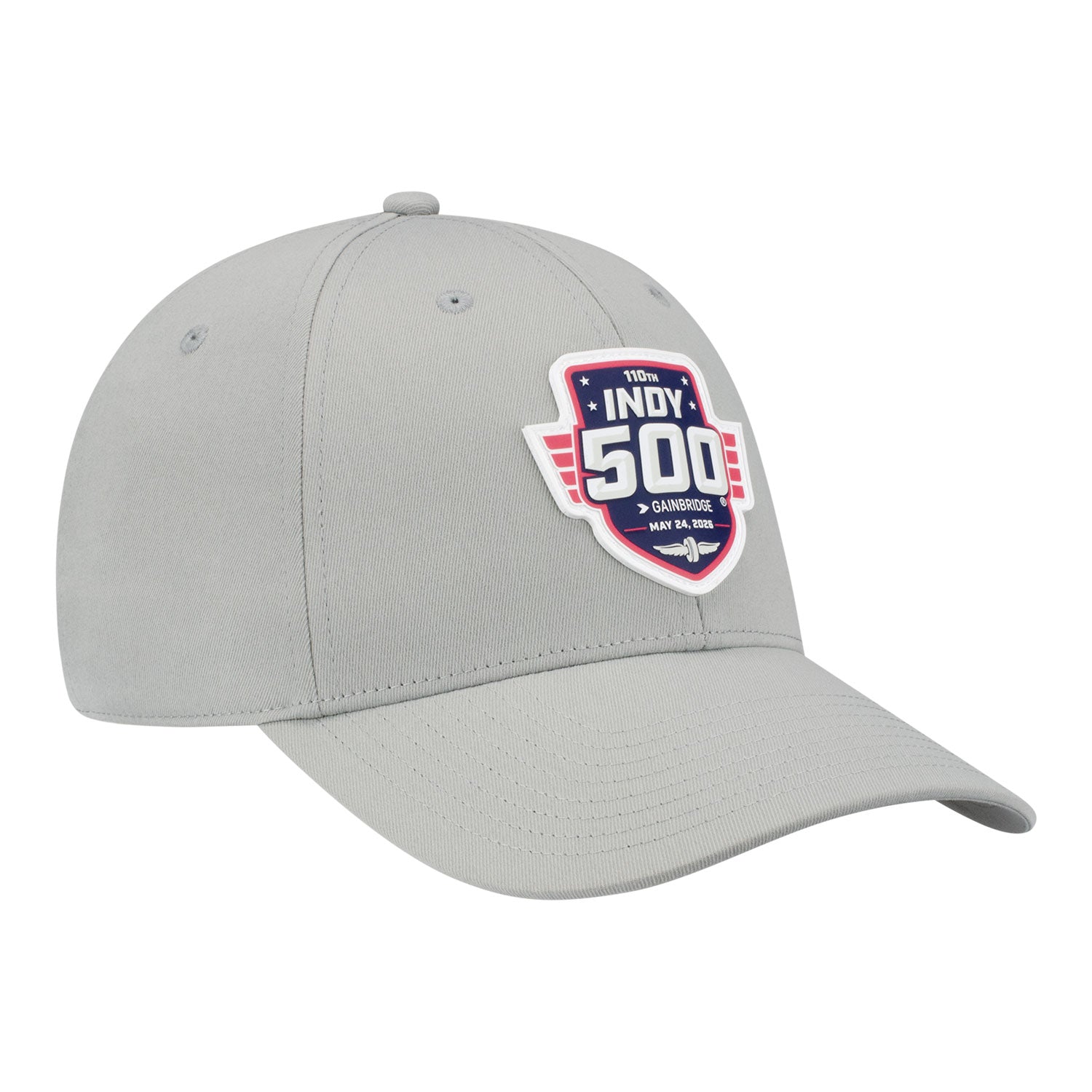2026 Indy 500 Flex Fit Grey Hat in Grey - front right view