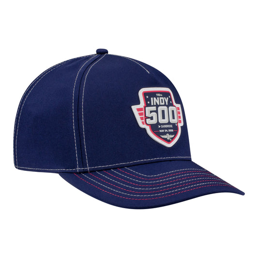 2026 Indy 500 Top Stitch Hat Red White Blue - Front Right View