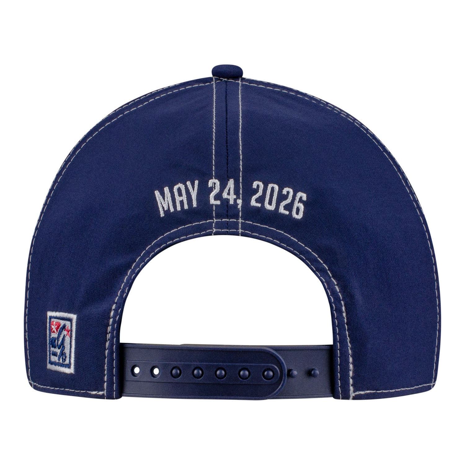 2026 Indy 500 Top Stitch Hat Red White Blue - Back View