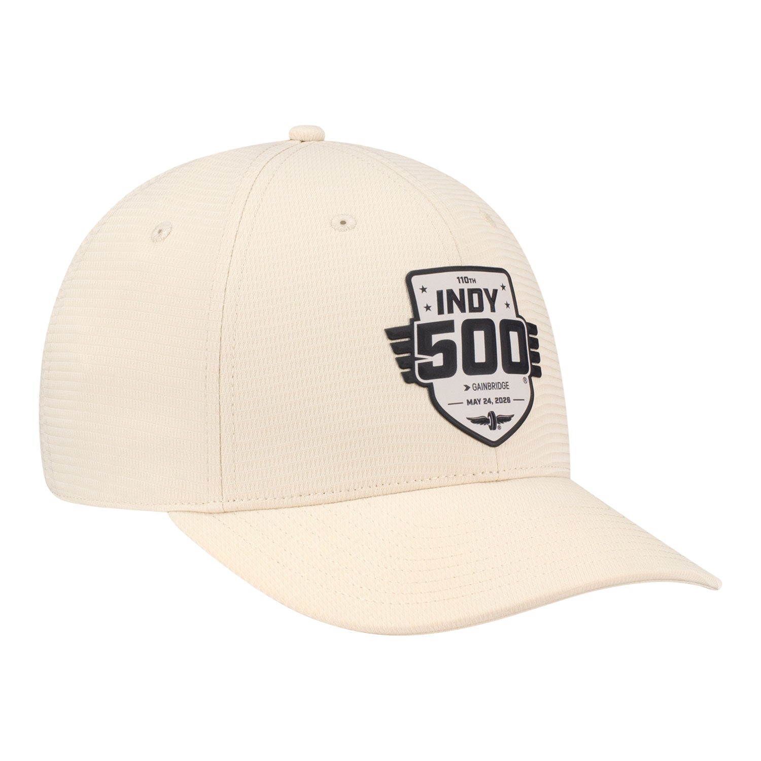 2026 Indy 500 TPU Logo Khaki Hat - Angled Right Side View