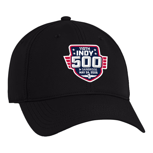 2026 Indy 500 Unstructured Logo Hat in Black - Front Right View