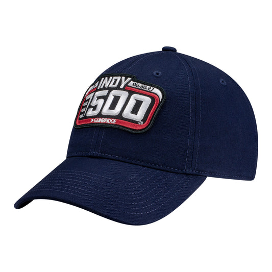 2027 Indy 500 Unstructured Navy Logo Hat - Front Left View