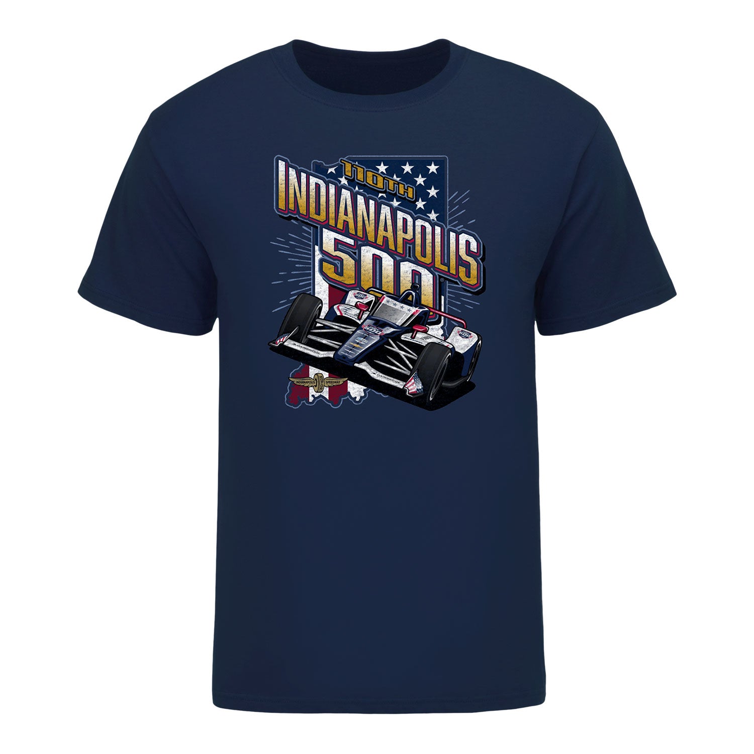 2026 Indianapolis 500 Past Champions T-Shirt In Blue - Front View