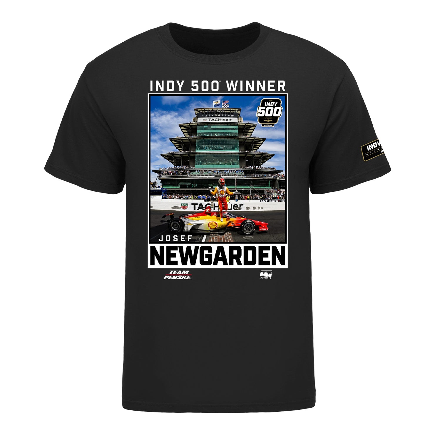 2023 Indy 500 Winner Josef Newgarden T-shirt - Front View