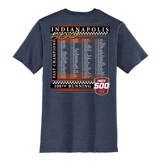 2024 Indy 500 Past Champions T-Shirt - back view