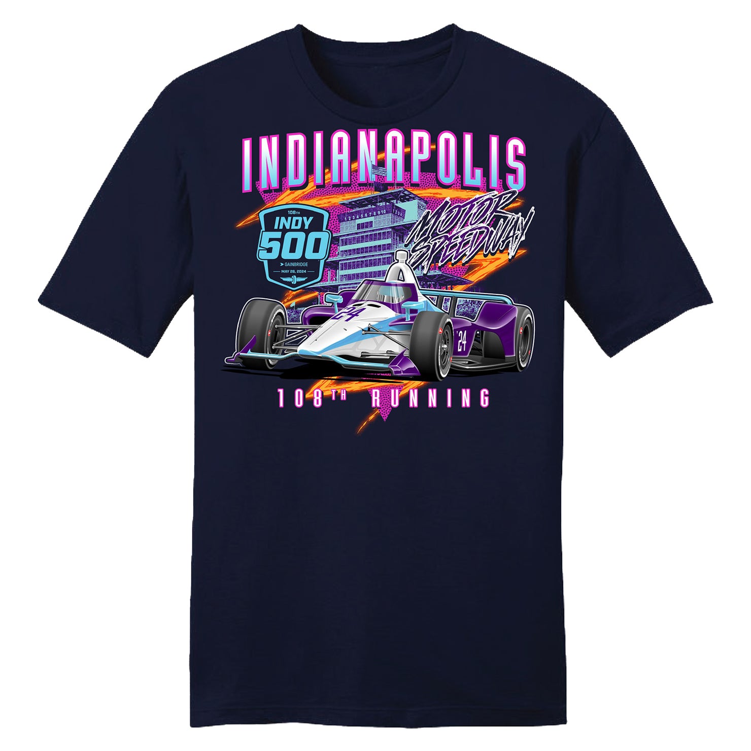 2024 Indy 500 Throwback T-Shirt - Front View