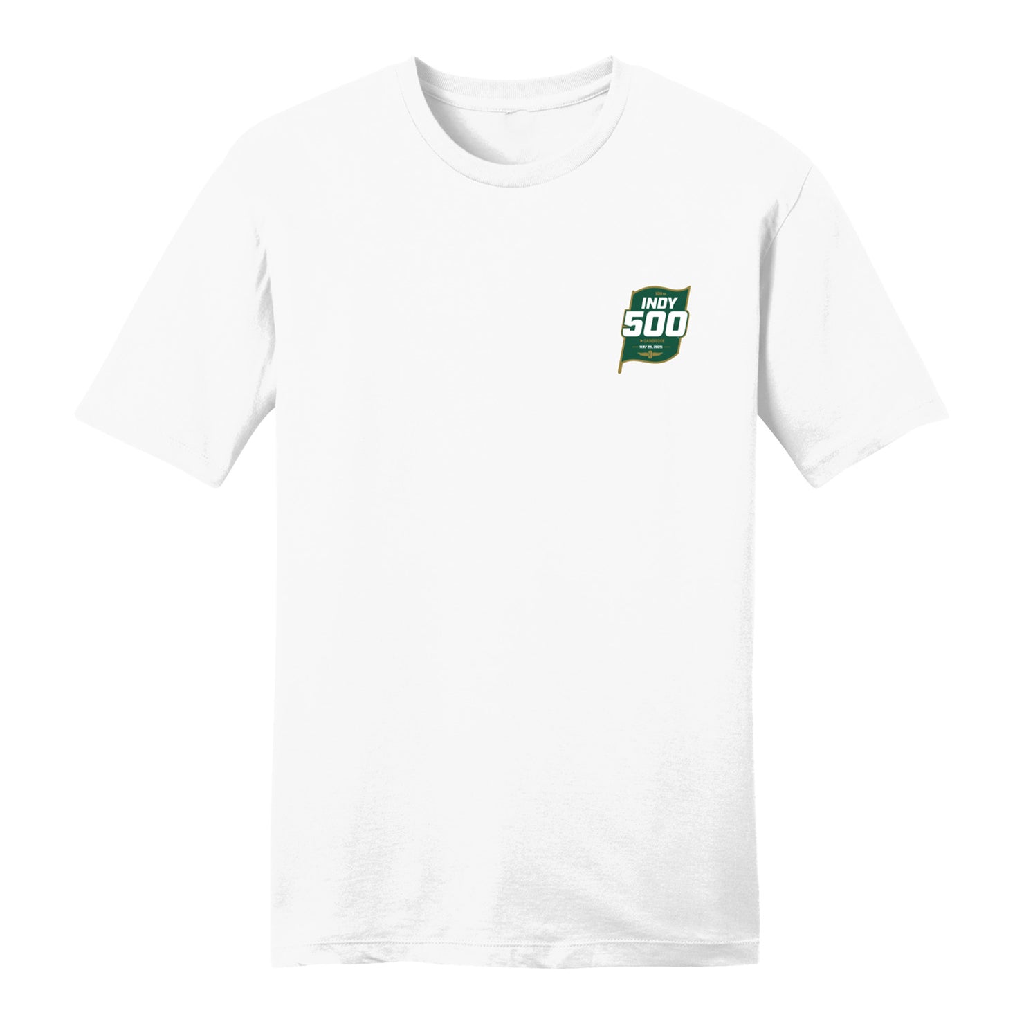 2025 Indy 500 2-Sided White T-Shirt - Front View