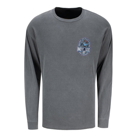 2025 Indy 500 Long Sleeve T-Shirt in Grey - Front View