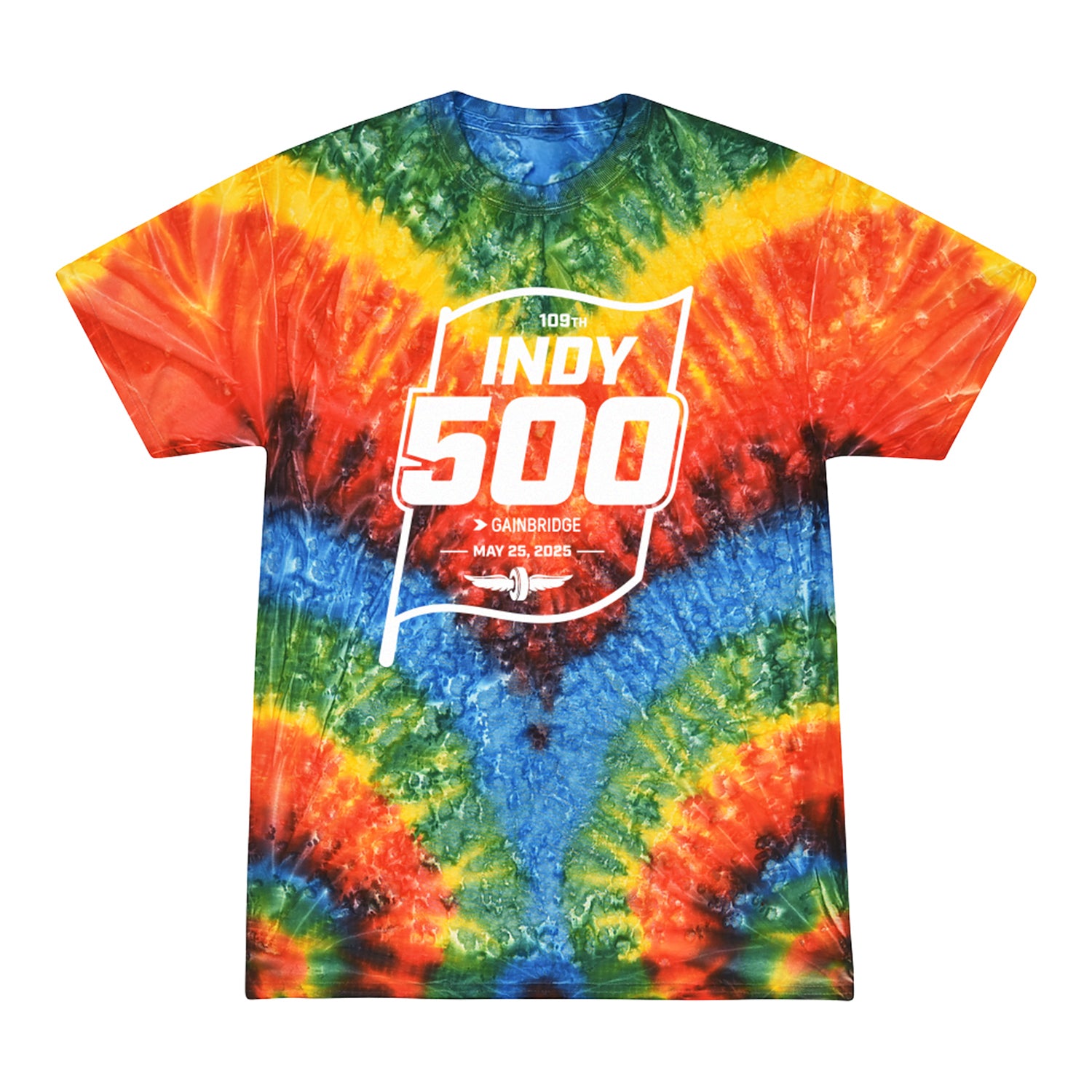2025 Indy 500 Tie Dye T-shirt - Front View
