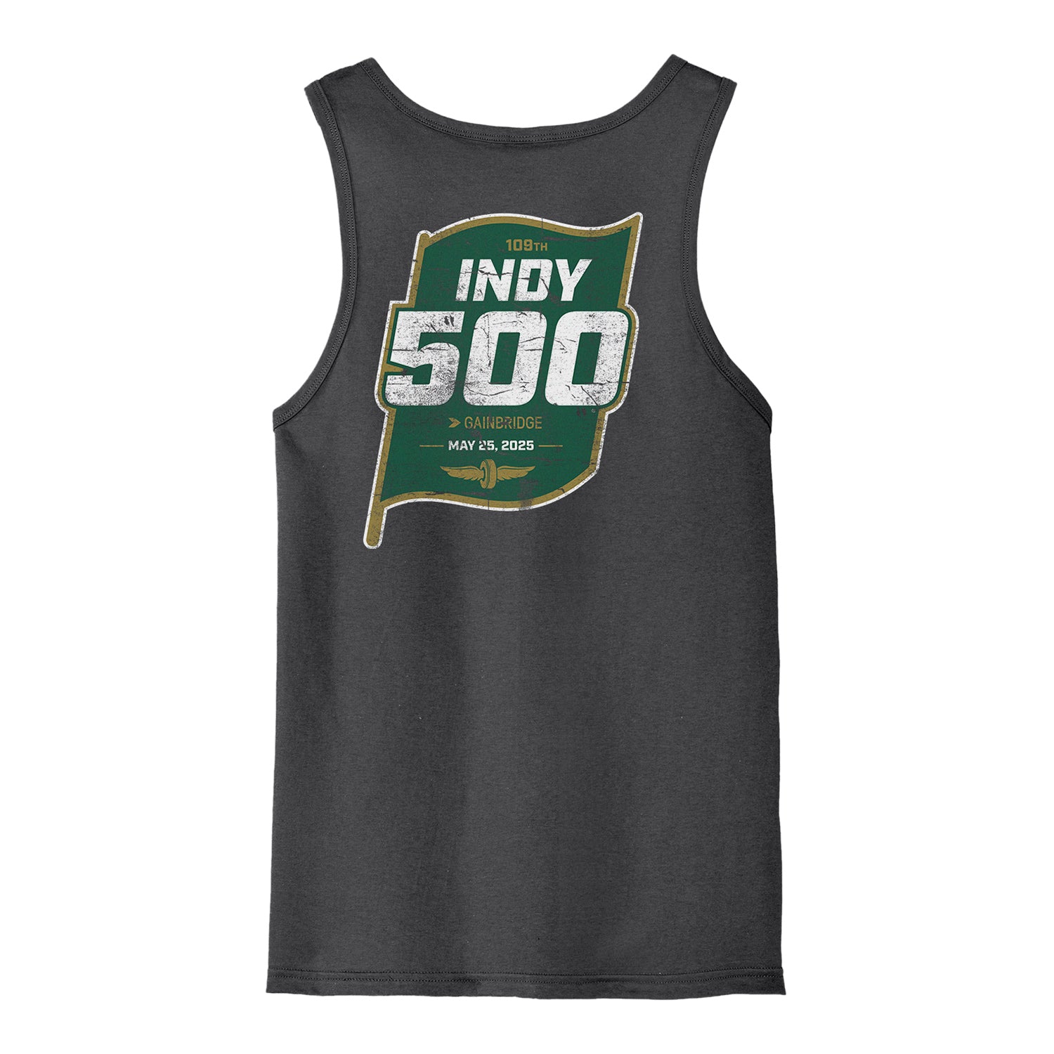 2025 Indy 500 Tank Top in Grey - Back View