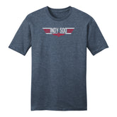 2026 Indy 500 Need for Speed T-Shirt in Blue - Front View