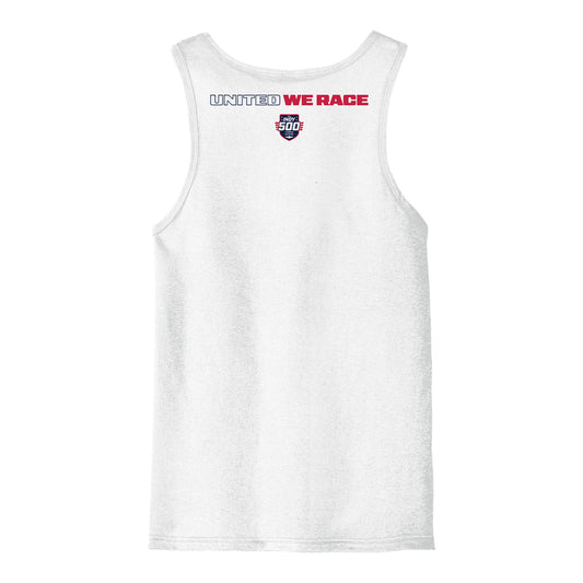 2026 Indy 500 Indycar Overhead Tank in White - Back View