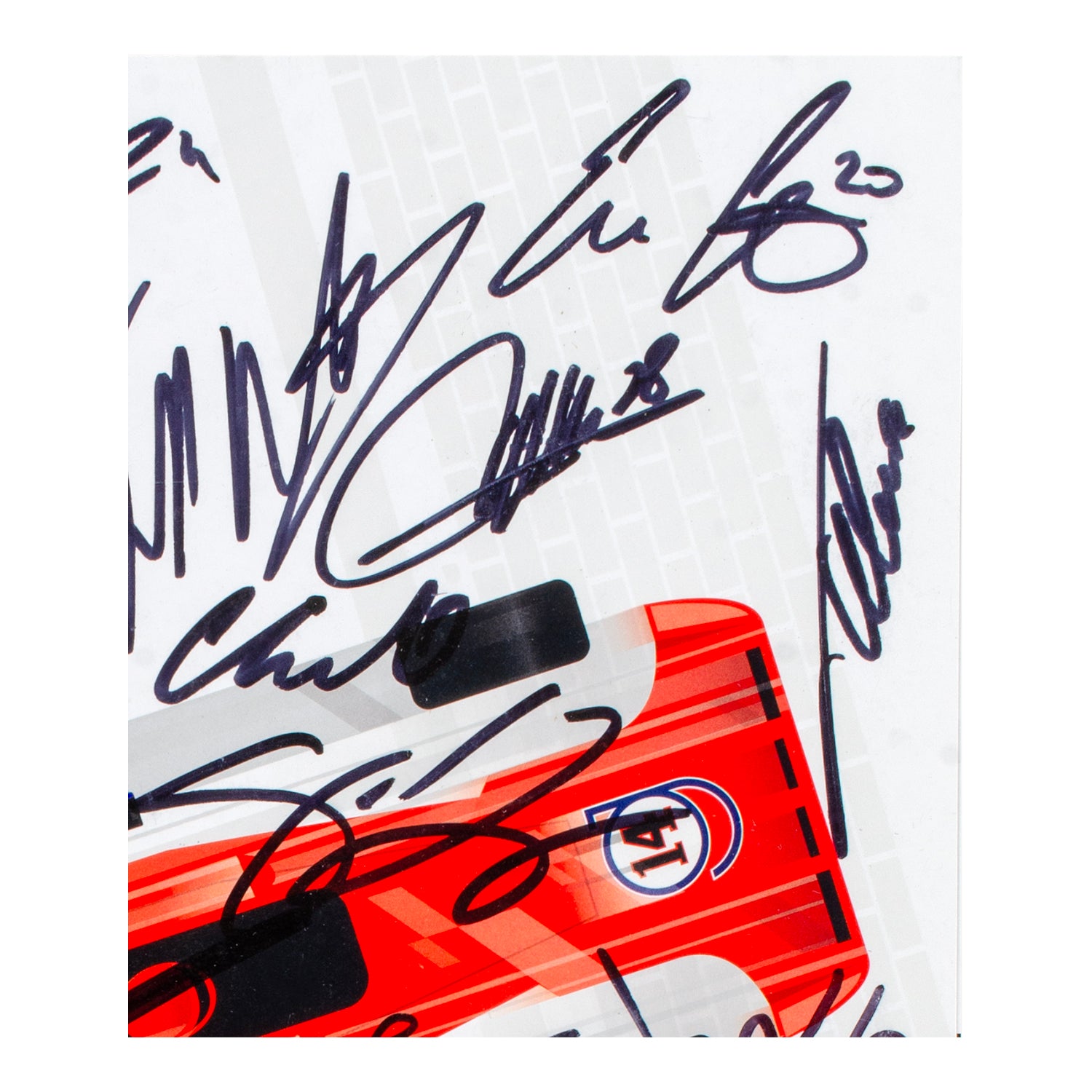 2017 Indy 500 Autographed Program - Top right Detail View