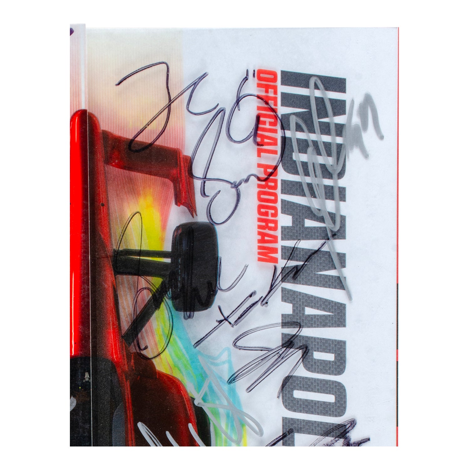 2018 Indy 500 Autographed Program - Top Right View