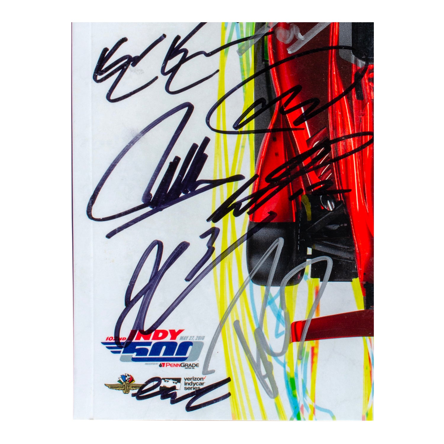 2018 Indy 500 Autographed Program - Bottom Left View