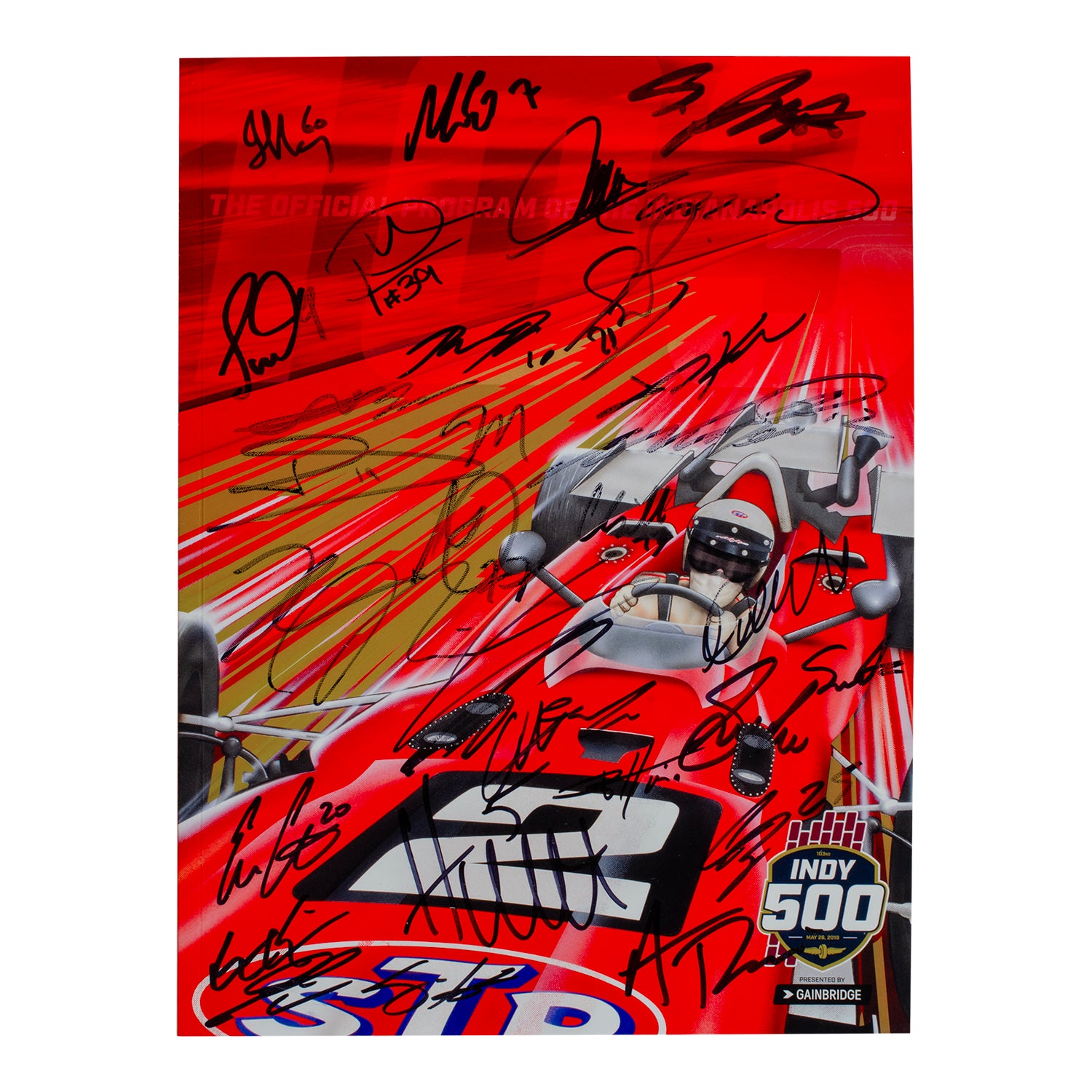 2019 Indy 500 Autographed Program - Front View