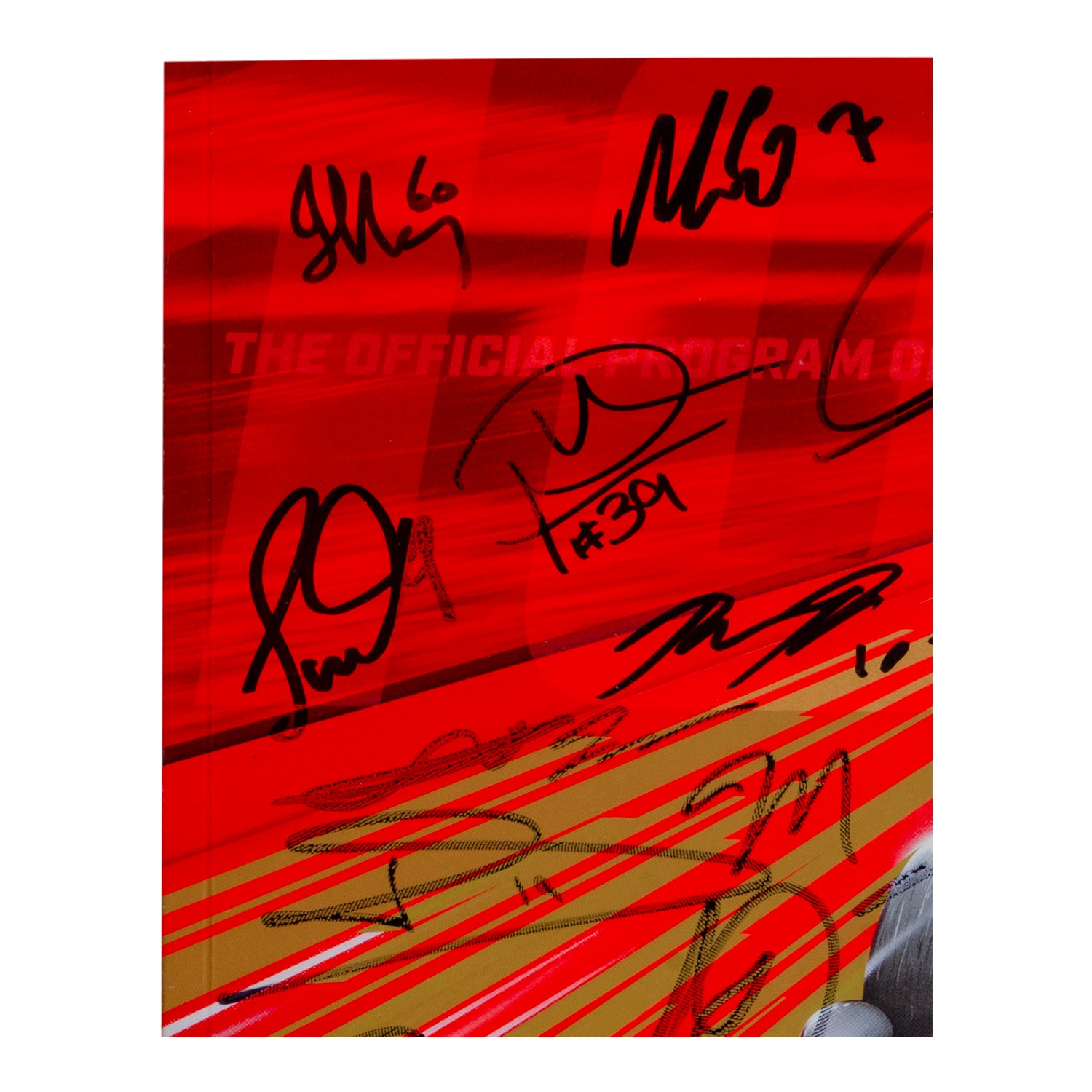 2019 Indy 500 Autographed Program - Top Left View
