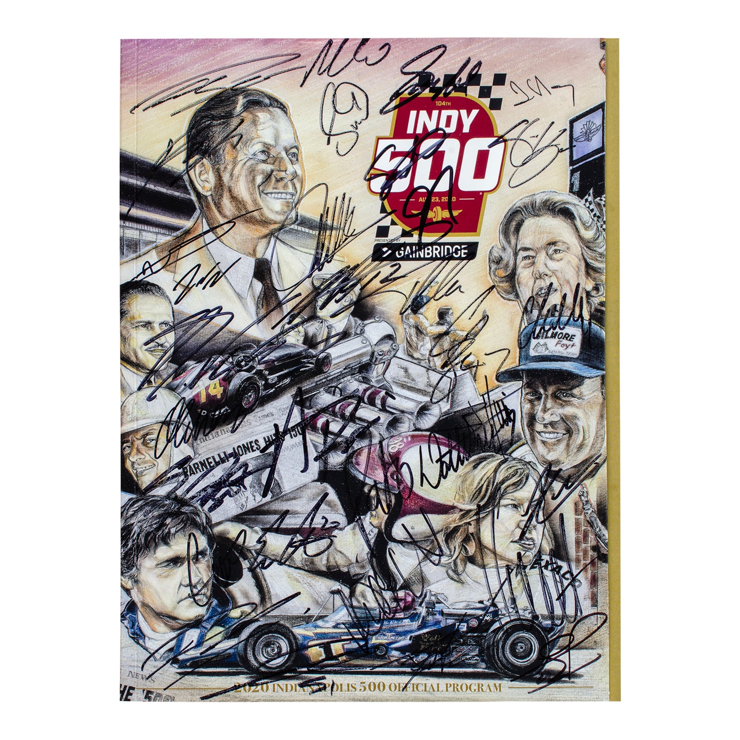 2020 Indy 500 Autographed Program - Front View