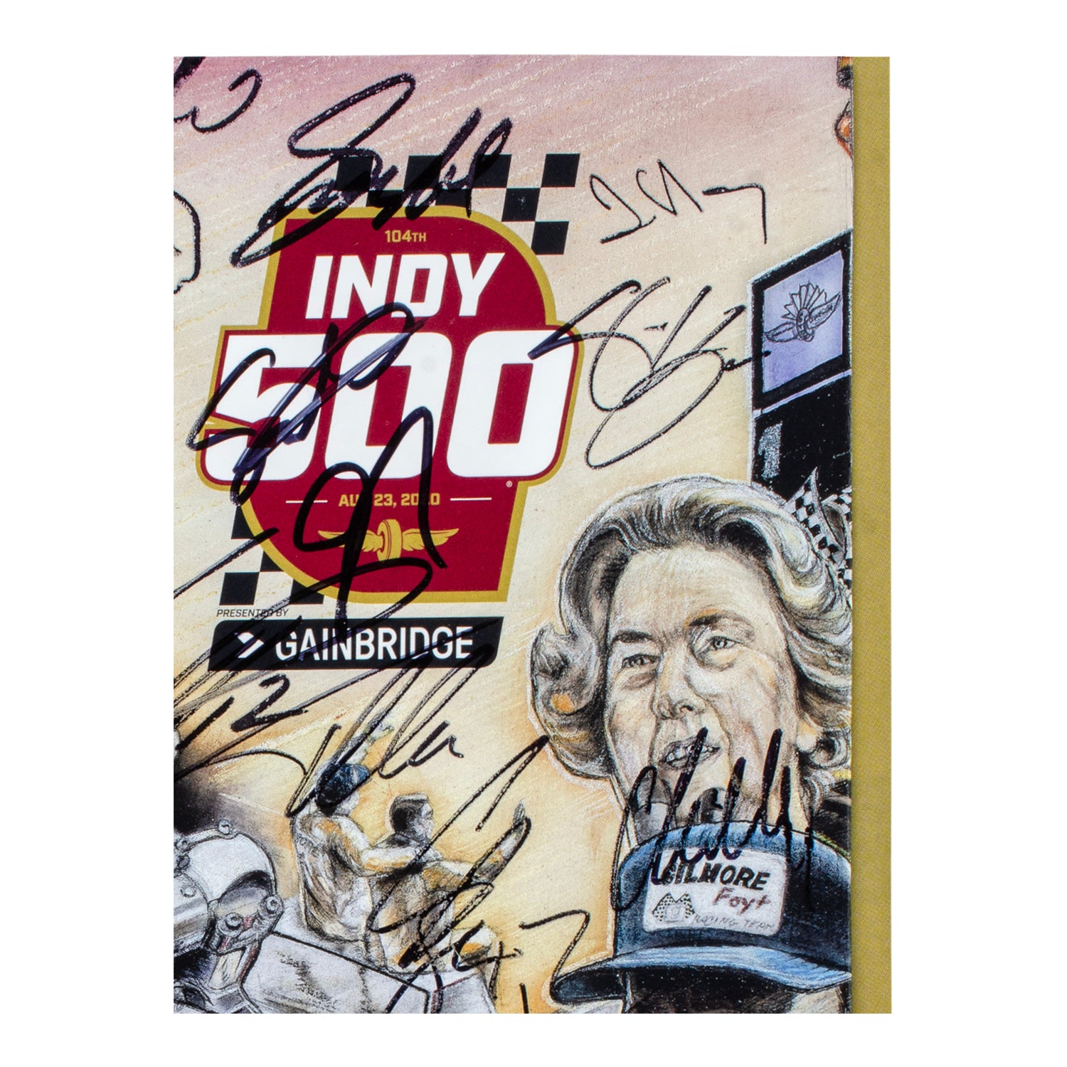 2020 Indy 500 Autographed Program - Top Right View