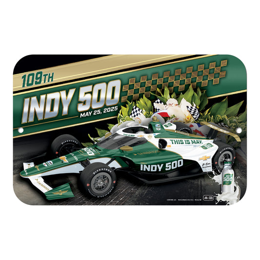 2025 Indy 500 Event Sign Horizontal 11x17