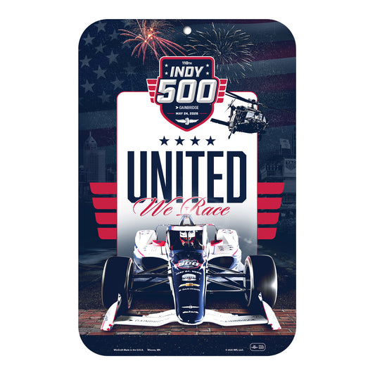 2026 Indy 500 Event Plastic Sign 11x17 - Front View