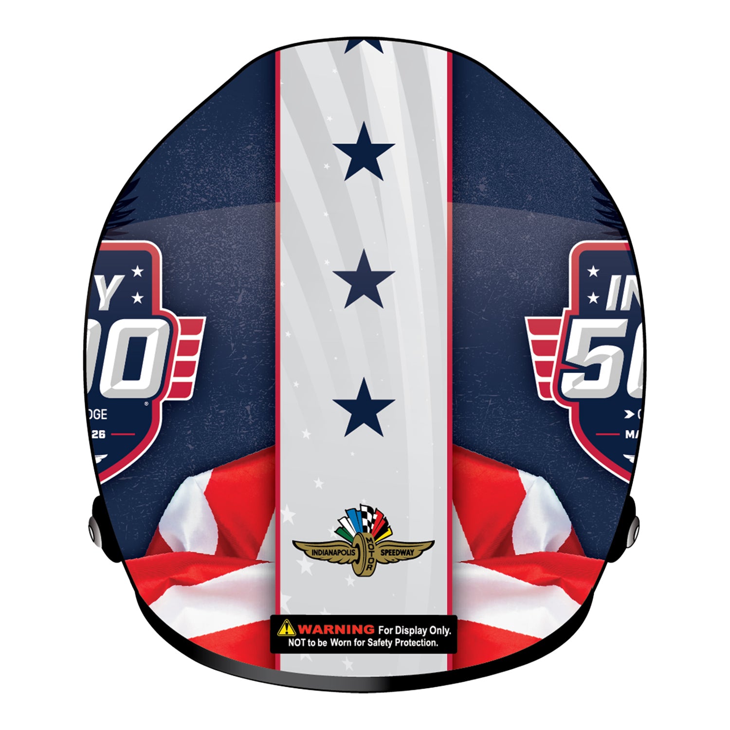 2026 Indy 500 Mini Helmet in Blue - Back Side View