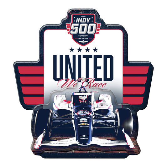 2026 Indy 500 United We Race Event Hi Def Magnet - Front View