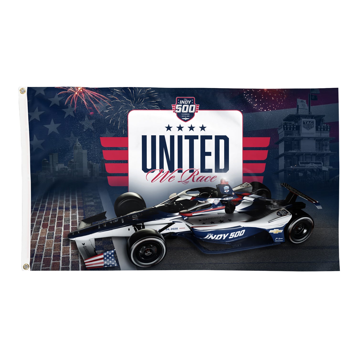 2026 Indy 500 Event 3x5 Flag - Front View