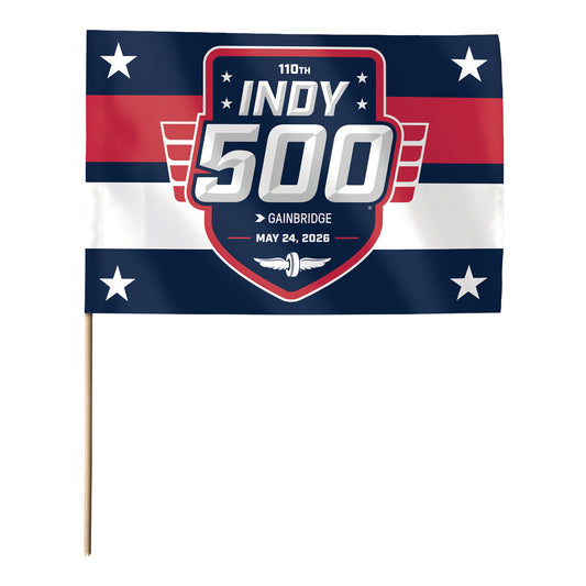 2026 Indy 500 Event Stick Flag - Front View