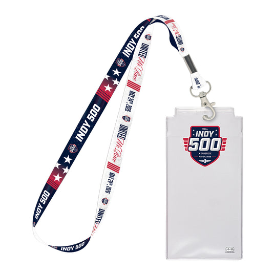 2026 Indy 500 Credential and Lanyard Holder - Front View