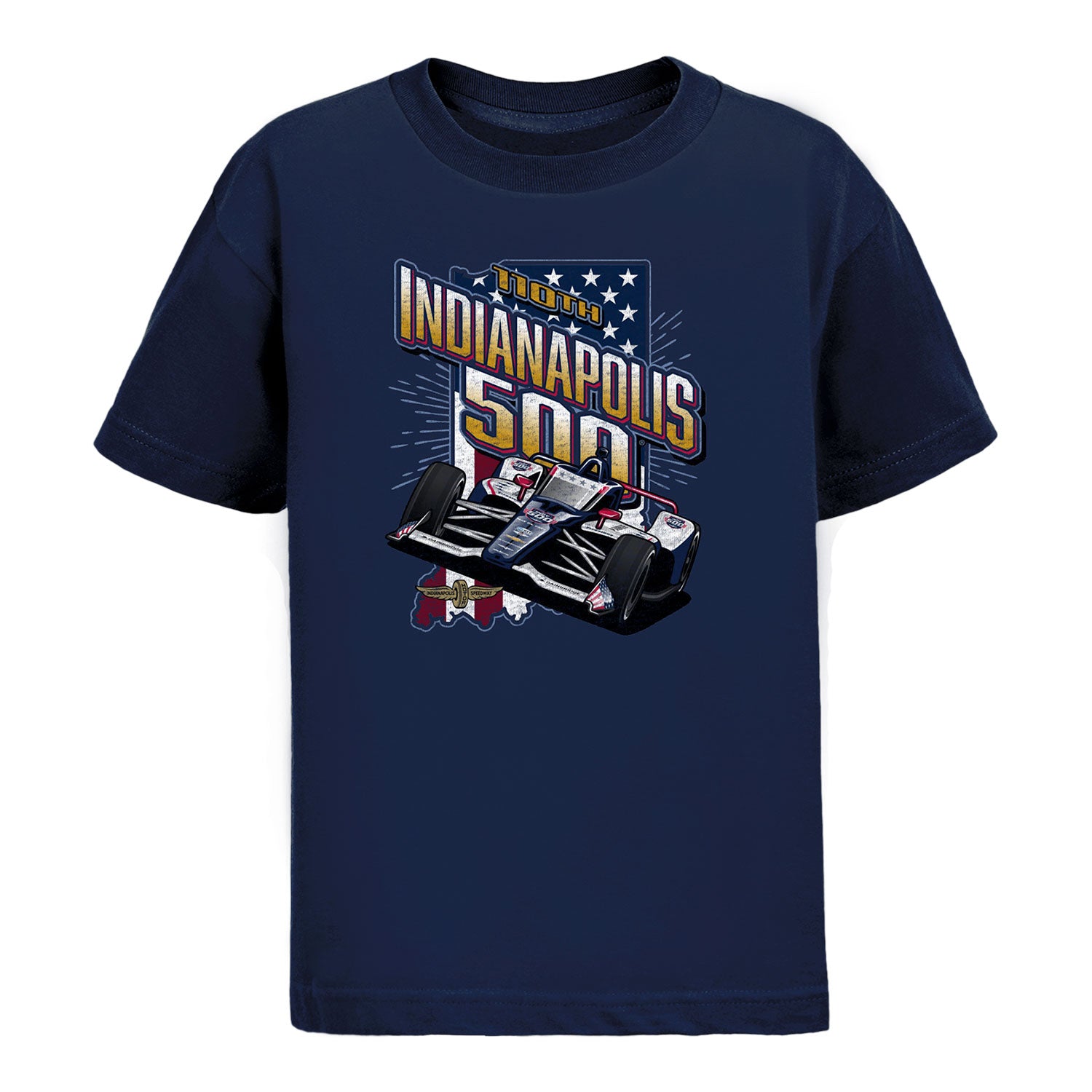 2026 Indianapolis 500 Past Champions Youth T-Shirt In Blue - Front View