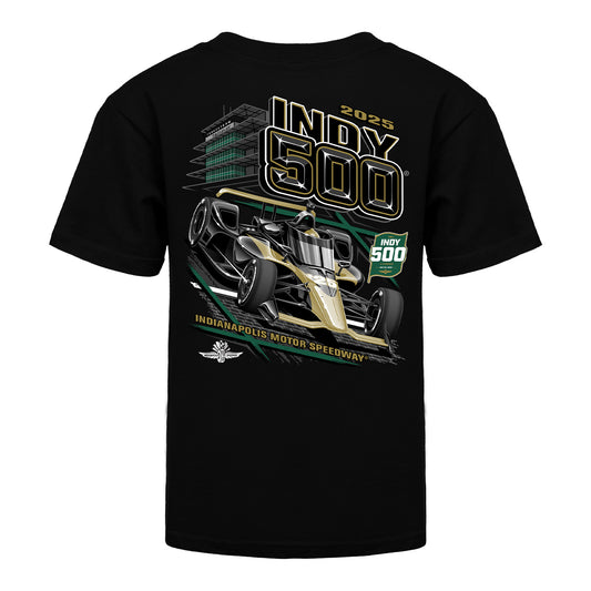 2025 Indy 500 Ghost Car Youth T-Shirt - Back View