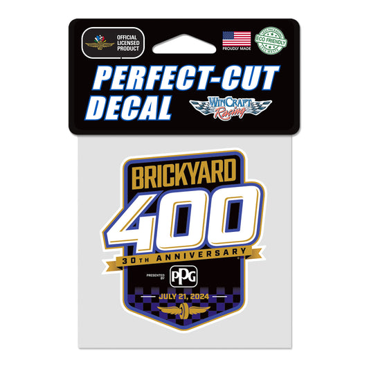 2024 Brickyard 400 Perfect Cut Decal 30th Anniversary - front view