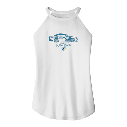 Ladies 2025 Brickyard 400 Kissin' Bricks Tank in White - Front View