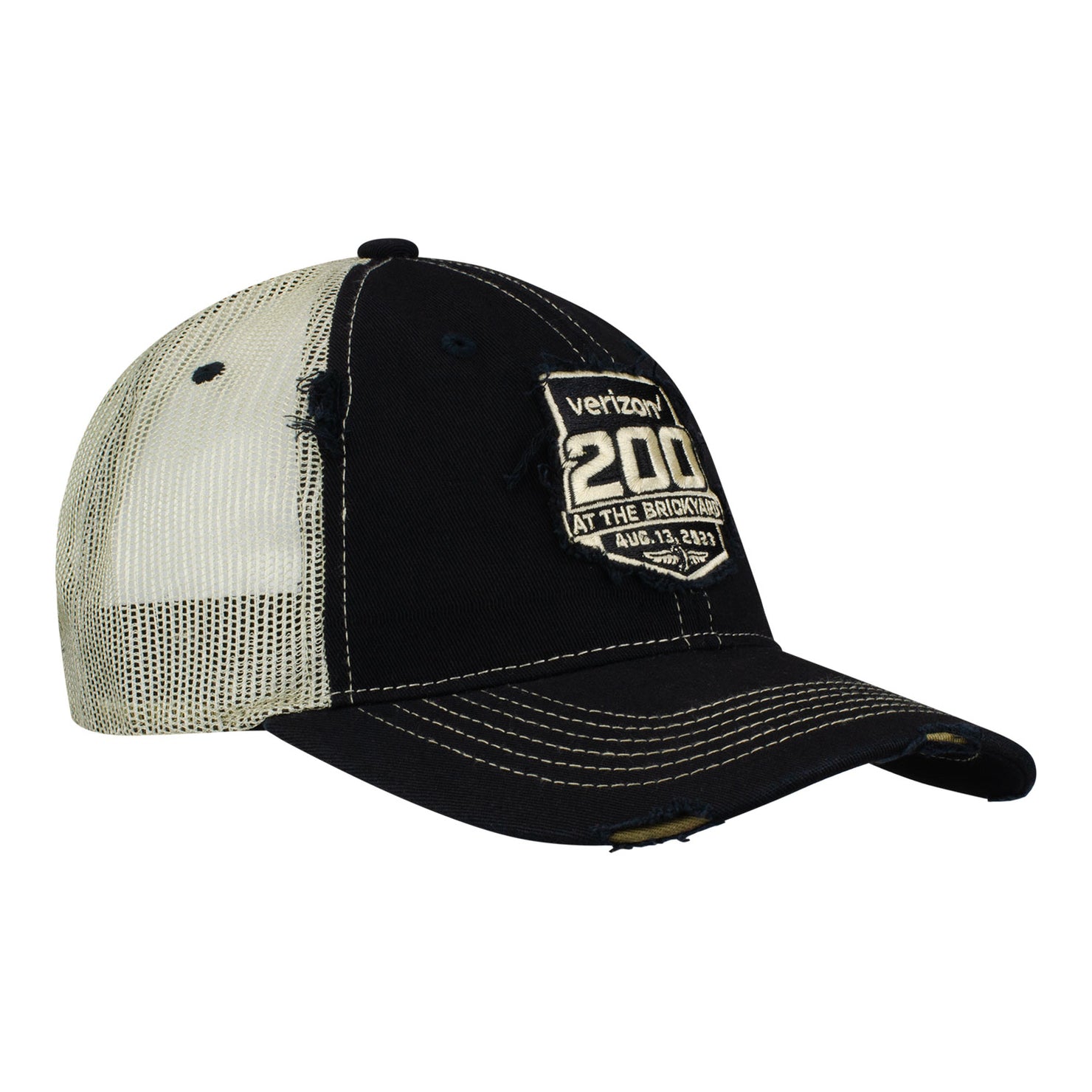 2023 Verizon 200 at the Brickyard Distressed Meshback Hat - Front View