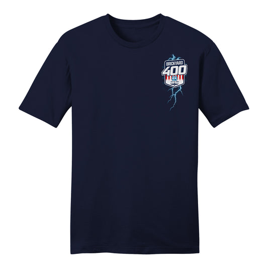 2026 Brickyard 400 Ghost Car T-shirt in Blue - Front View
