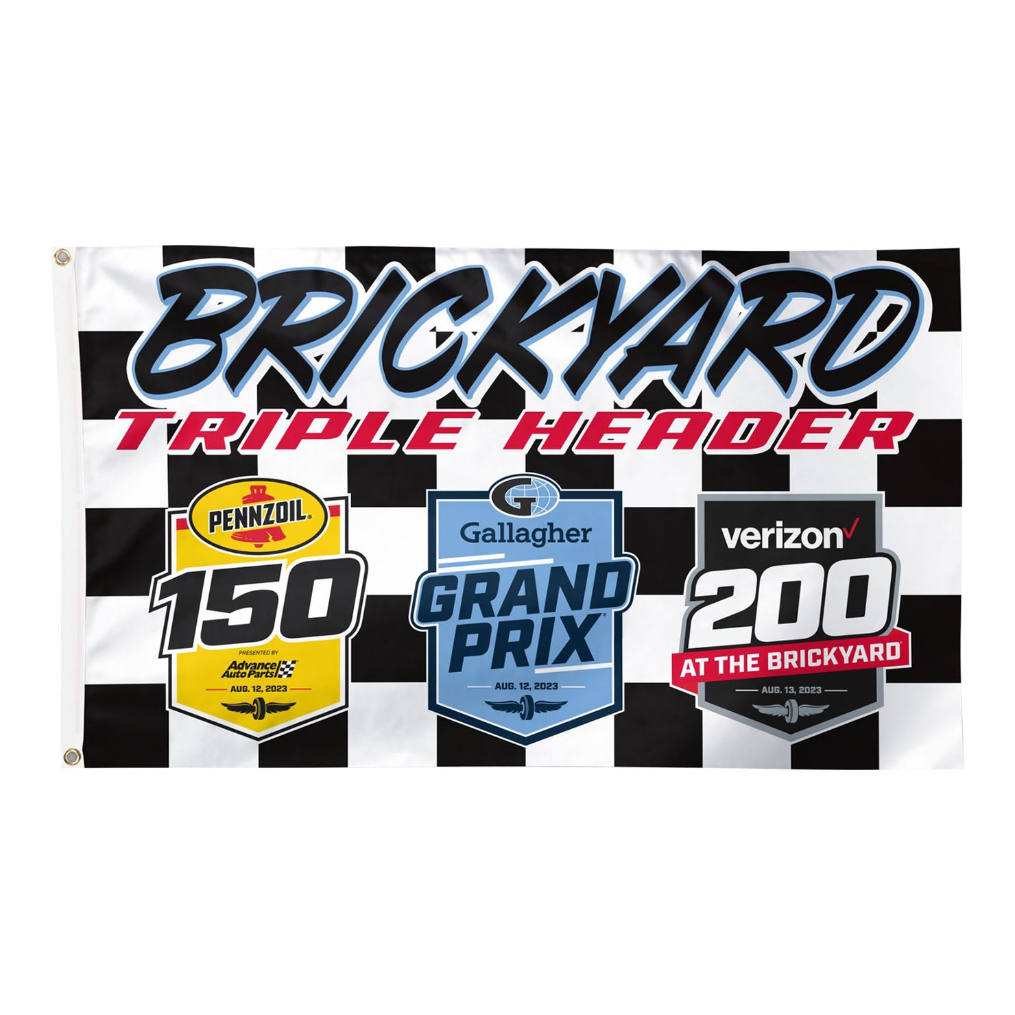 2023 Brickyard Triple Header Weekend 3x5 Flag