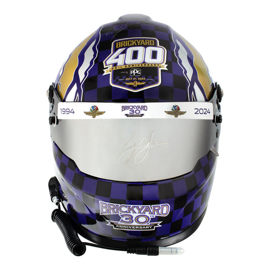 Autographed Brickyard 400 30th Anniversary Full-Sized Replica Helmet