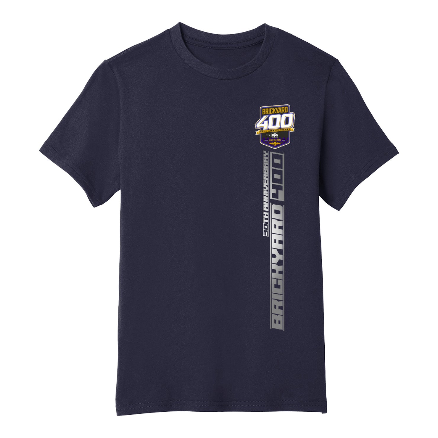 2024 Brickyard 400 30th Anniversary Ghost Car Youth T-Shirt - front view